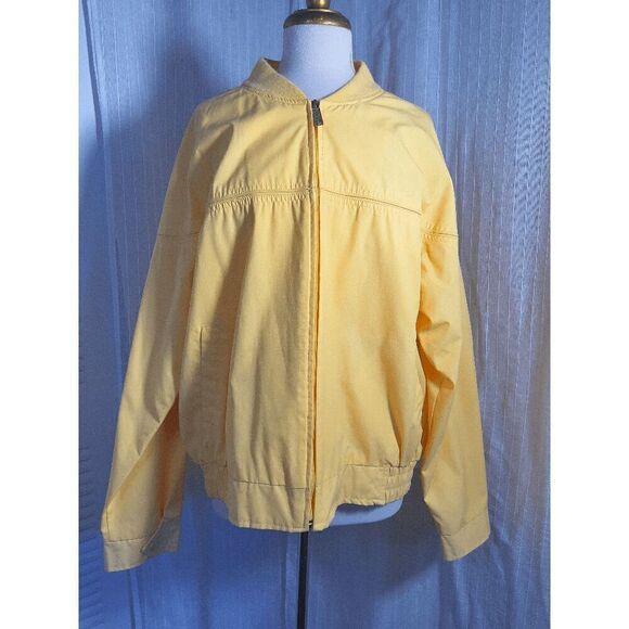 Vintage Men's Pale Yellow Windbreaker Jacket - Size XL - Picture 1 of 6